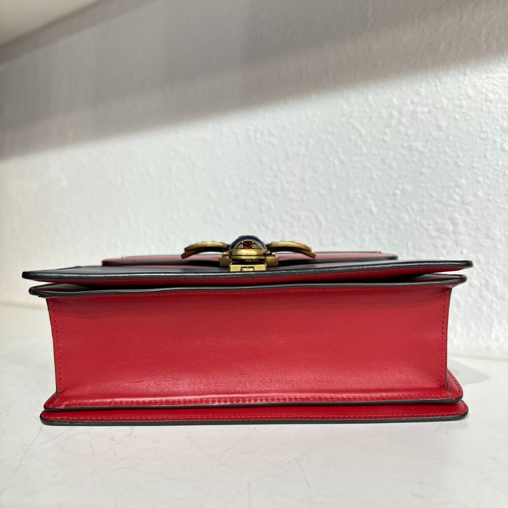 Gucci Tri-Color Leather Queen Bees With Top Handle Bag Shoulder Bag Crossbody - Picture 5 of 9